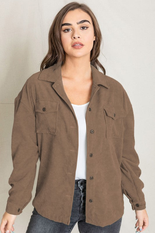 Corduroy boyfriend oversize Jacket