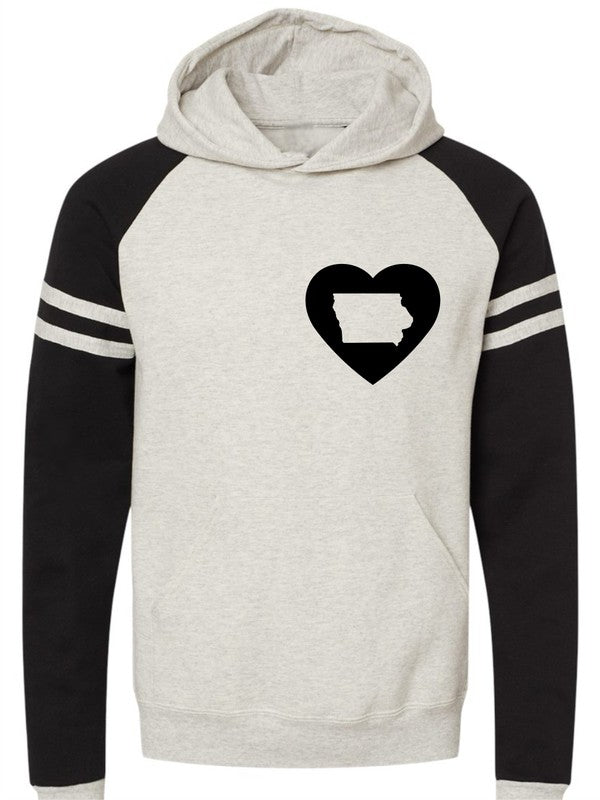 Cursive Iowa Heart Graphic Sweatshirt