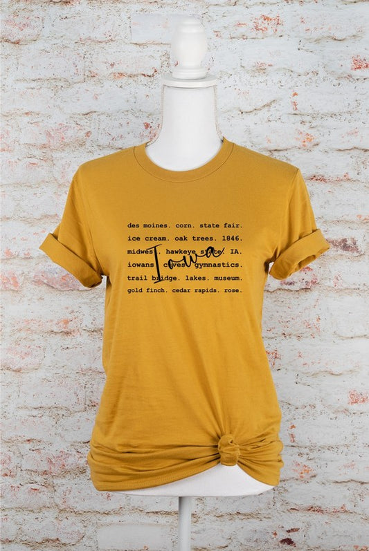 Iowa Words Boutique Tee