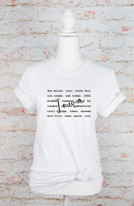 Iowa Words Boutique Tee