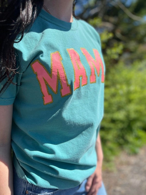 Mama Arched Sparkle Tee