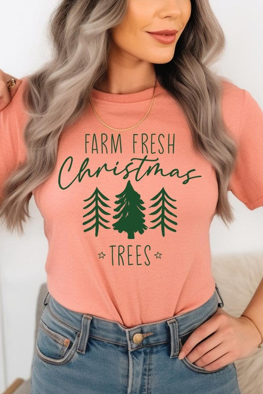 Farm Fresh Christmas Trees Graphic Tee