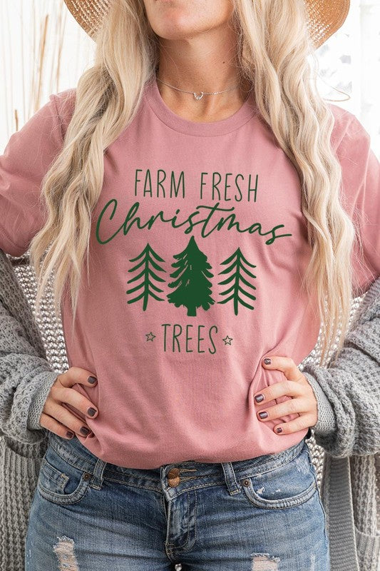 Farm Fresh Christmas Trees Graphic Tee