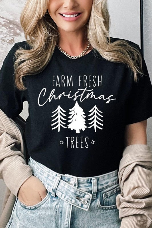 Farm Fresh Christmas Trees Graphic Tee