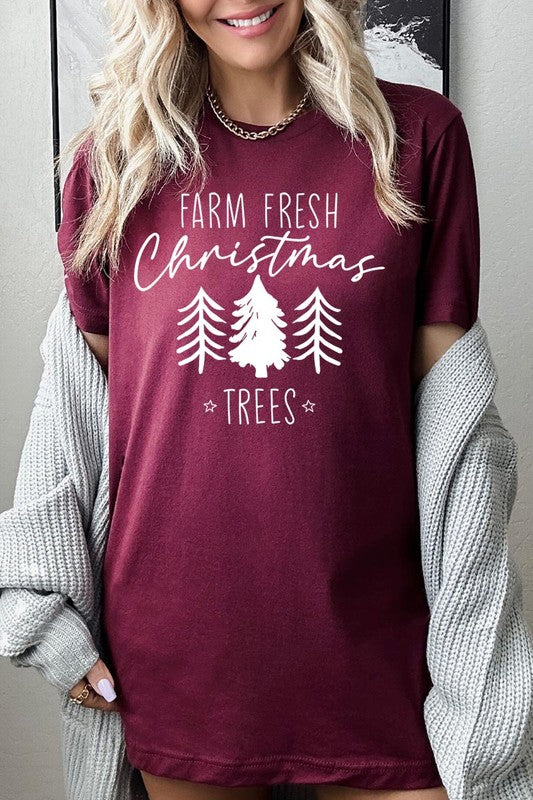 Farm Fresh Christmas Trees Graphic Tee