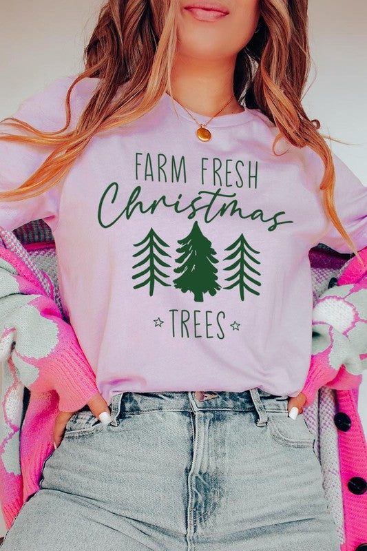 Farm Fresh Christmas Trees Graphic Tee