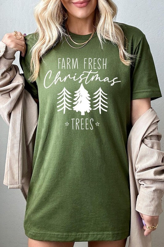 Farm Fresh Christmas Trees Graphic Tee