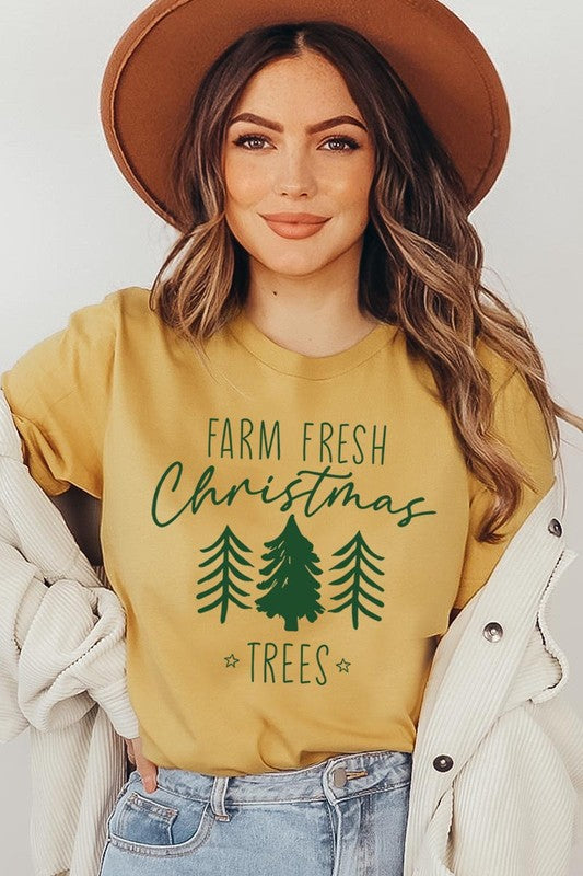 Farm Fresh Christmas Trees Graphic Tee