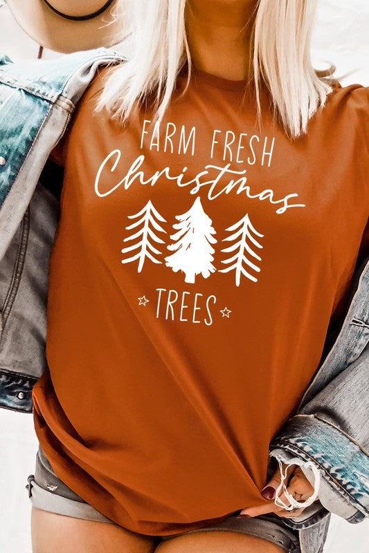 Farm Fresh Christmas Trees Graphic Tee