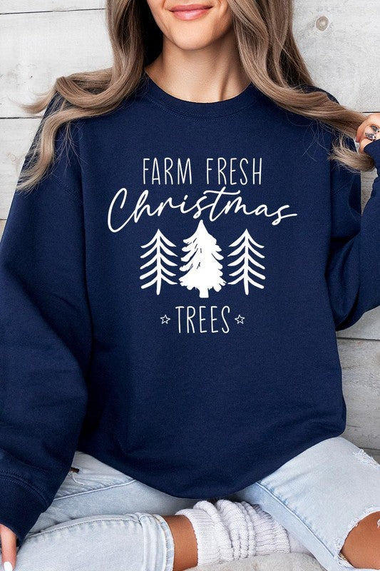 Farm Fresh Christmas Trees Fleece Sweatshirts