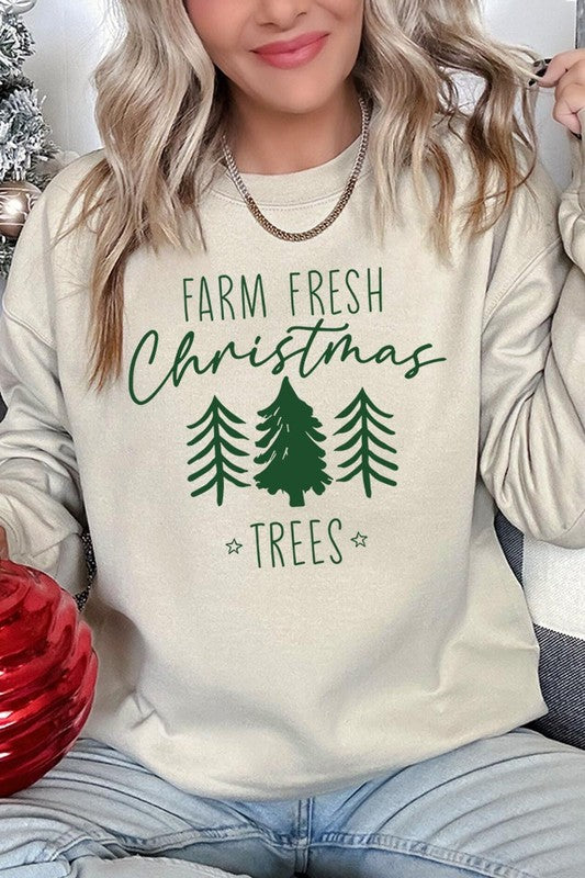 Farm Fresh Christmas Trees Fleece Sweatshirts