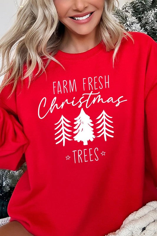 Farm Fresh Christmas Trees Fleece Sweatshirts