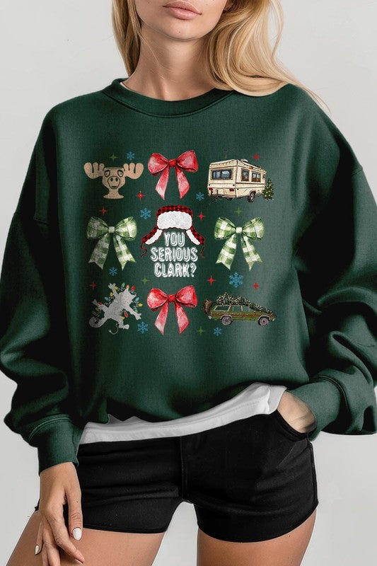 You Serious Clark Graphic Fleece Sweatshirts