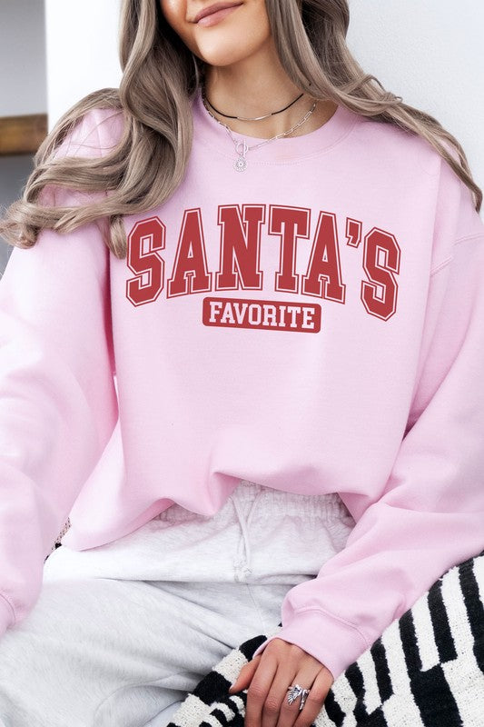 Santa's Favorite, Christmas Fleece Sweatshirt