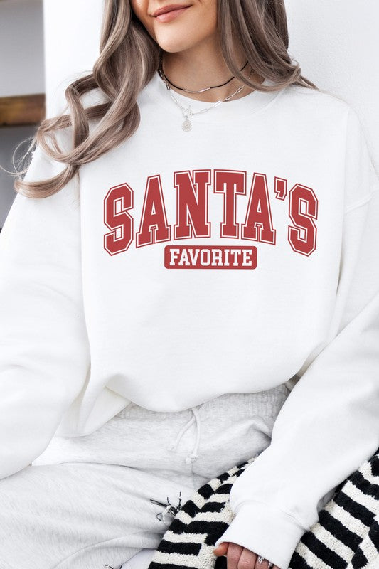 Santa's Favorite, Christmas Fleece Sweatshirt