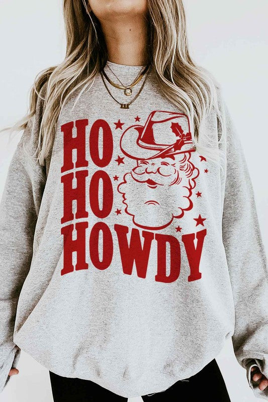 HO HO HO HOWDY CHRISTMAS OVERSIZED SWEATSHIRT