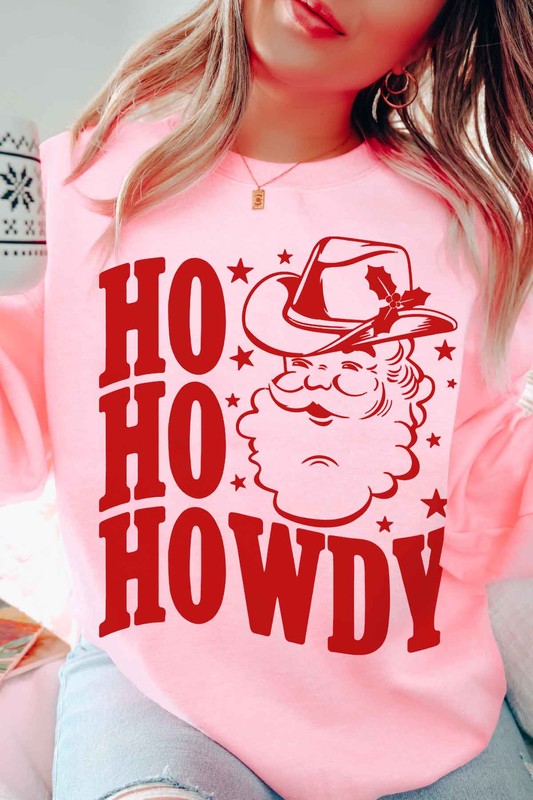 HO HO HO HOWDY CHRISTMAS OVERSIZED SWEATSHIRT