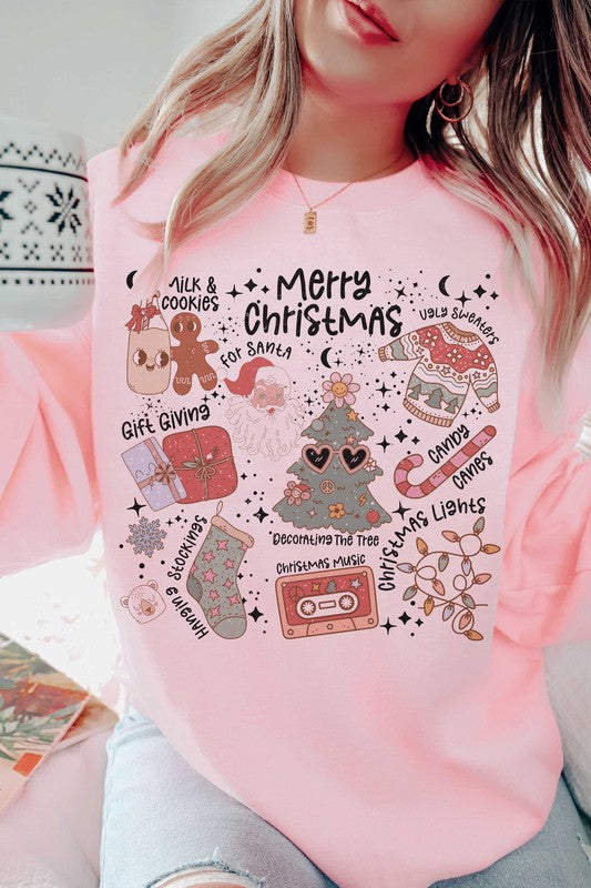 MERRY CHRISTMAS COLLAGE Graphic Sweatshirt