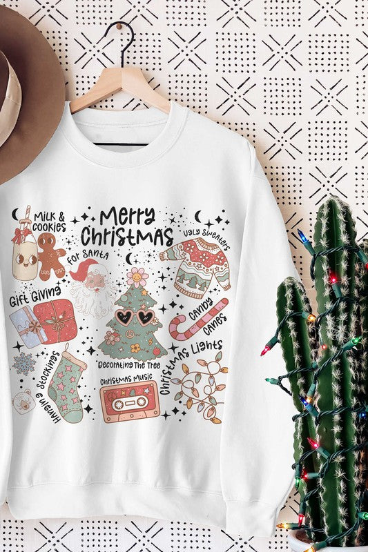 MERRY CHRISTMAS COLLAGE Graphic Sweatshirt