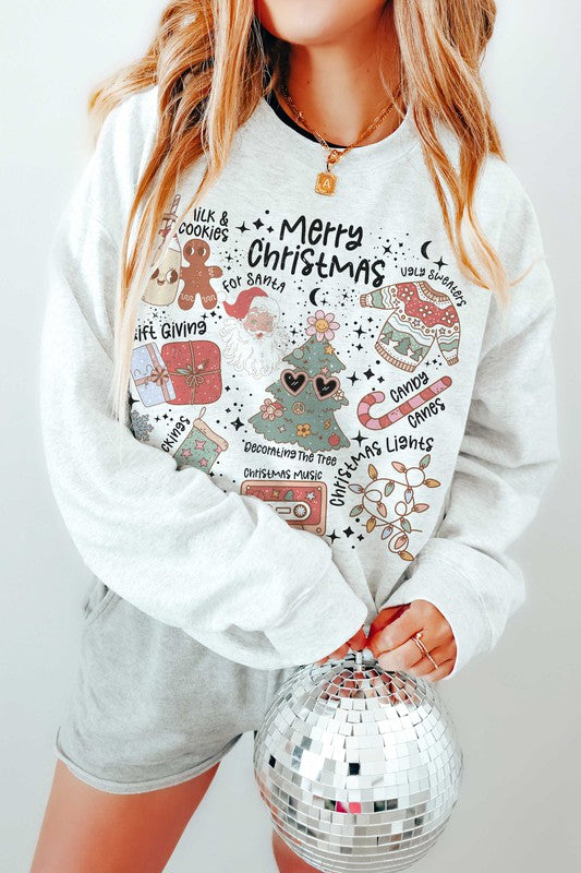 MERRY CHRISTMAS COLLAGE Graphic Sweatshirt