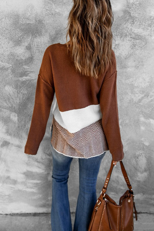 Women Buttoned Knitted Long Sleeve Sweater