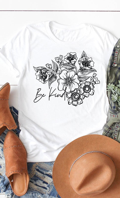 Be Kind Floral Boho Graphic Tee PLUS